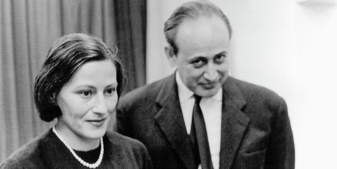 Der Dichter Paul Celan mit seiner Frau Gisela