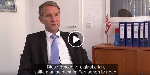 Björn Höcke im ZDF-Interview Björn Höcke im ZDF-Interview