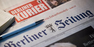 Titel des „Berliner Kurier“ und „Berliner Zeitung“