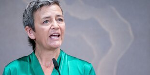 EU-Kommissarin Margrethe Vestager bei einer Rede