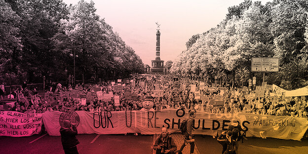 Klimaproteste im Berliner Tiergarten