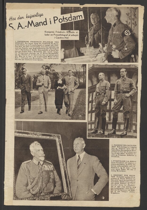 Die Hohenzollern in SA-Uniformen 1934 in Schloss Cecilienhof Die Hohenzollern in SA-Uniformen 1934 in Schloss Cecilienhof