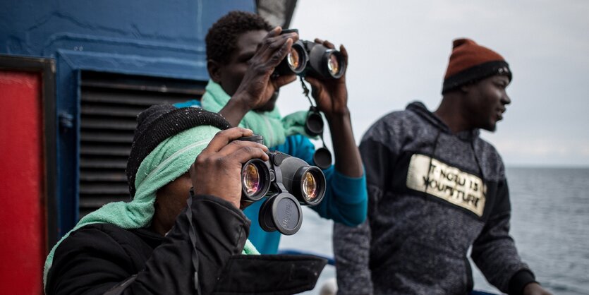 Flüchtlinge auf Seawatch-Schiff