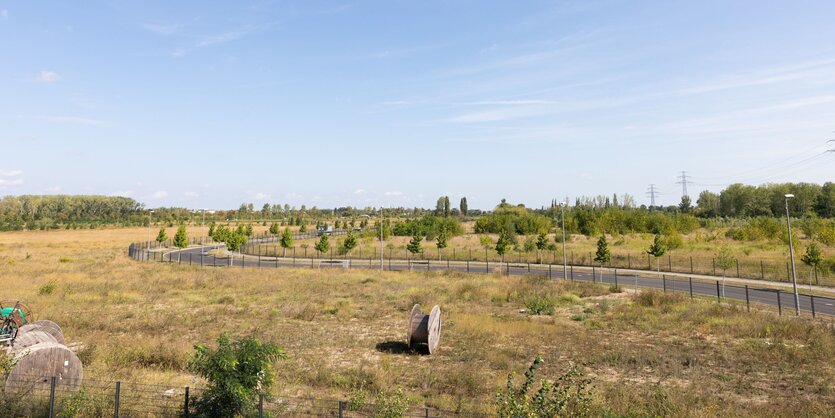 Eine Brache in Marzahn, sie soll mal Berlins größter Industriepark werden