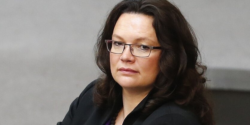 Andrea Nahles im Bundestag