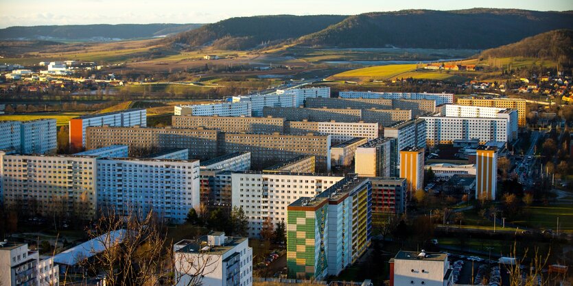 Plattenbauten in Jena