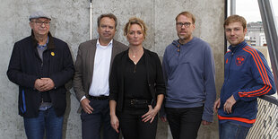 Michael Prütz, Reiner Wild, Caren Lay, Martin Krämer und "Tim Lenau" (Pseudonym)