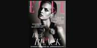Das Titelbild der aktuellen Ausgabe der Elle. Eine weiße Frau in schwarz-weiß fotografiert