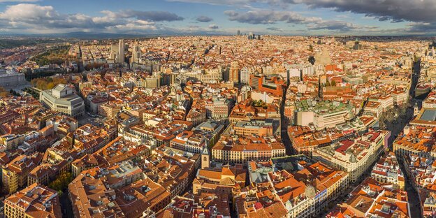 Spanien, Madrid: Luftblick auf die Stadt