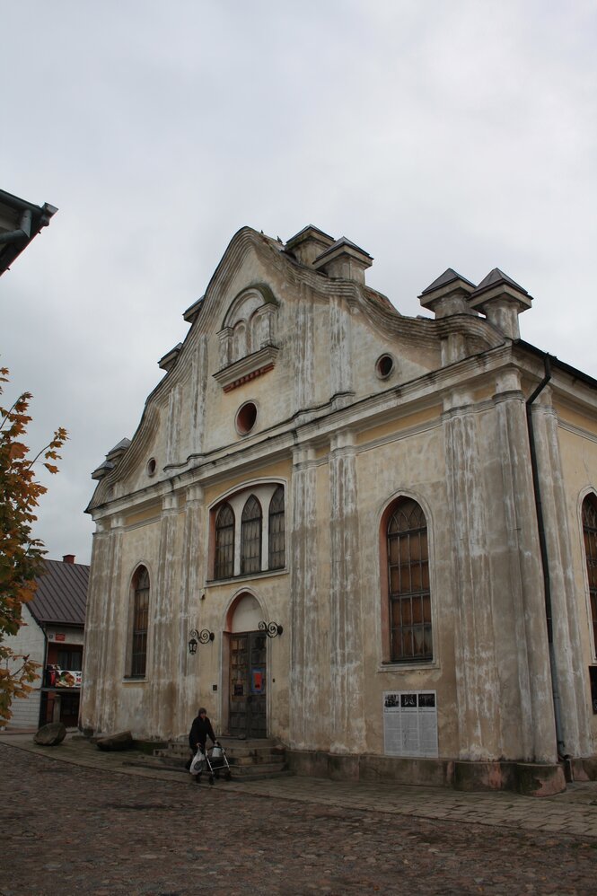 Der Eingang der sogenannten Weißen Synagoge in Sejny