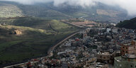 Majdal Shams, eine Stadt im Golan, direkt an der Grenze zu Syrien