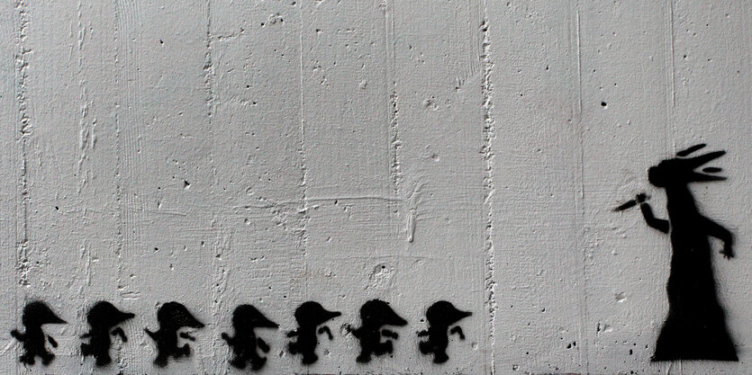 Graffito mit schneewitchen