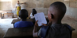 Grundschüler in der Wangata-Schule in Mbandaka, einem Ort in der Demokratische Republik Kongo.