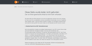 Auf der Webseite des ZDF ist der Beitrag nicht mehr abrufbar. Stattdessen wird eine Fehlermeldung angezeigt