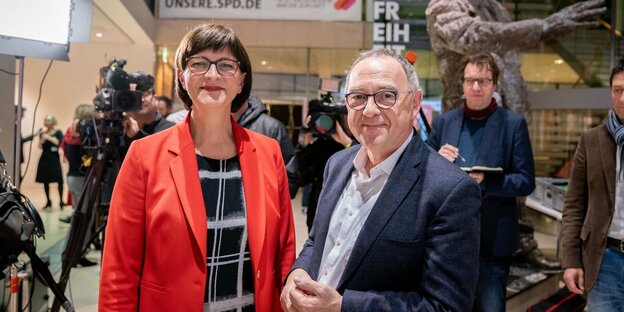 Die neuen SPD-Vorsitzenden im Willy-Brandt-Haus