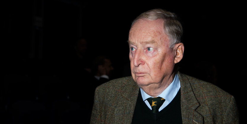 Einsam und allein: Alexander Gauland, sonst niemand auf dem Foto, schade, schade