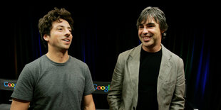 Doppelporträt Sergey Brin (li.) und Larry Page