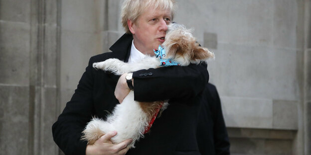 Boris Johnson mit Hund