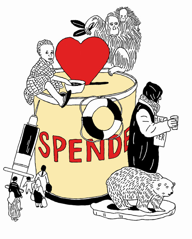 Karikatur Spenden