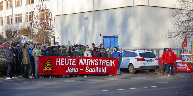 Streik in Saalfeld. Streik in Saalfeld.