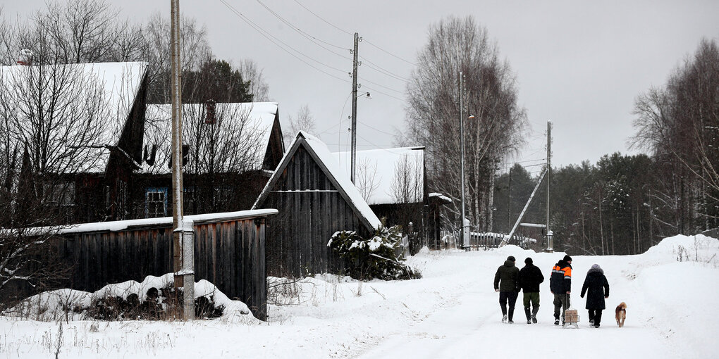 Dorf im Schnee