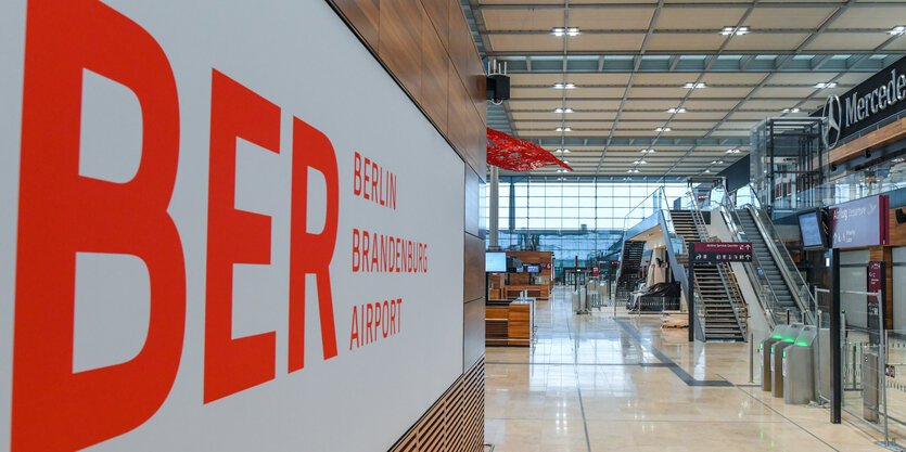 Blick in das Terminal von Berlins neuem Flughafen