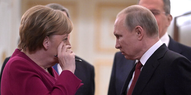 Merkel und Putin im Gespräch