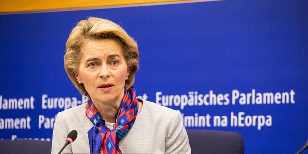 EU-Kommissionspräsidentin Ursula von der Leyen in Straßburg.