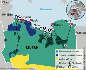 Graphik von Ölvorkommen in Libyen