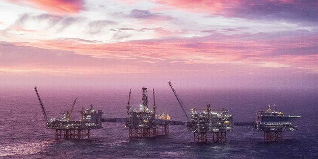 Ölfeld in der Nordsee
