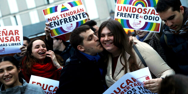 LGTBI-Demonstranten in Spanien