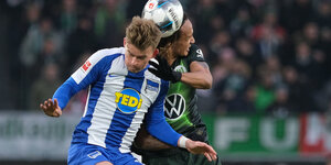 Spielszene Wolfsburg gegen Hertha