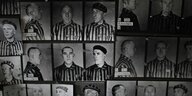 Schwarz-Weiß-Fotos von Opfern aus dem Konzentrationslager Buchenwald