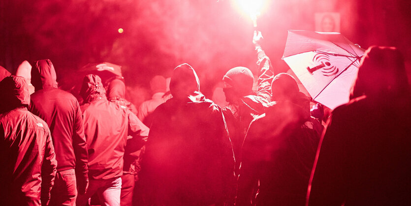 Demonstration gegen das Verbot von "linksunten.indymedia" in Leipzig.