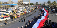 Protestierende in der Innenstadt Bagdads
