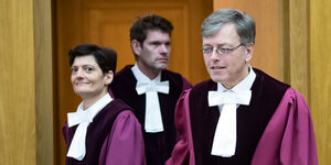 Drei RichterInnen am Bundesverwaltungsgericht in Leipzig.