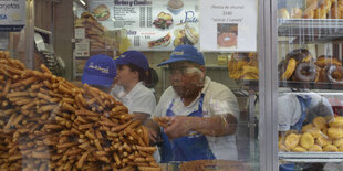 Churros im Schaufenster