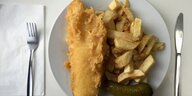 Fish and Chips auf einem Teller