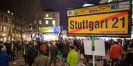 Demoteilnehmer gegen Stuttgart 21