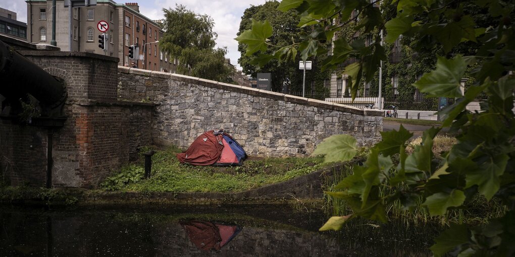 Obdachlose am Grand Cala in Dublin