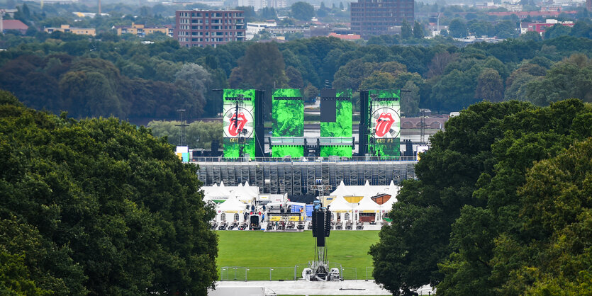 Die Bühne der Rolling Stones im Hamburger Stadtpark