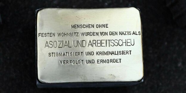 Stolperstein für die Opfer des NS-Regimes.
