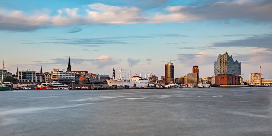 Panoramaansicht von Hamburg