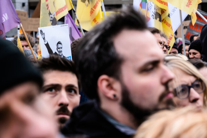 Demonstration nach den rassistischen Morden in Hanau.