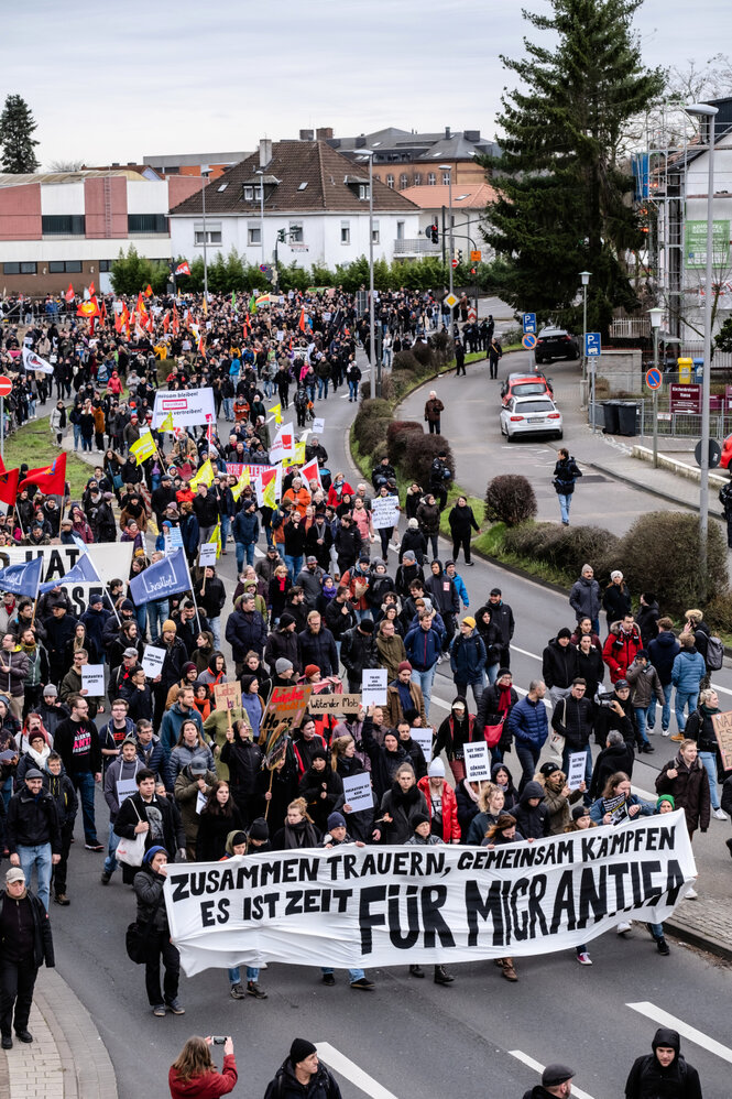 Demonstration nach den rassistischen Morden in Hanau.