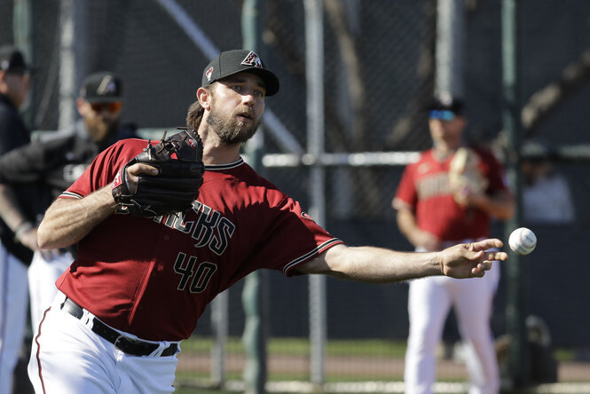 Baseball-Profi beim Training