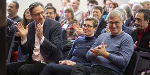 Jörg Schindler, Susanne Hennig-Wellsow und Bernd Riexinger