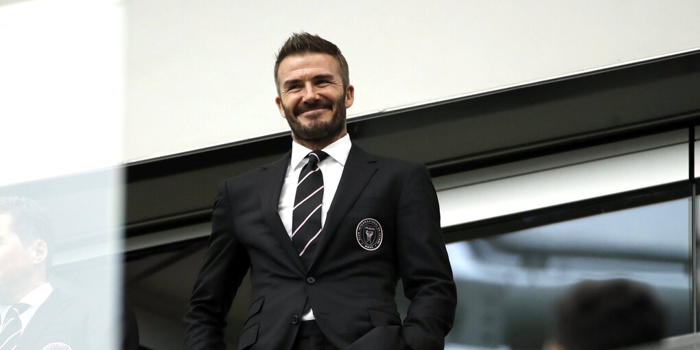 David Beckham zeigt sich auf der Tribüne