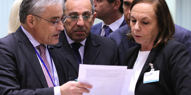 Italiens Innenministerin Luciana Lamorgese mit Delegation in Brüssel.