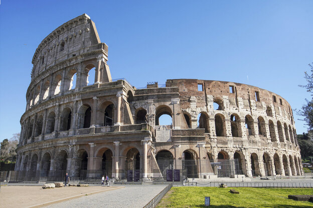 Colosseum in Rom ohne Touristen.